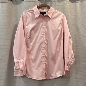 NWT Banana Republic Tailored Fit Pink Button Down Shirt Womens Size 10P